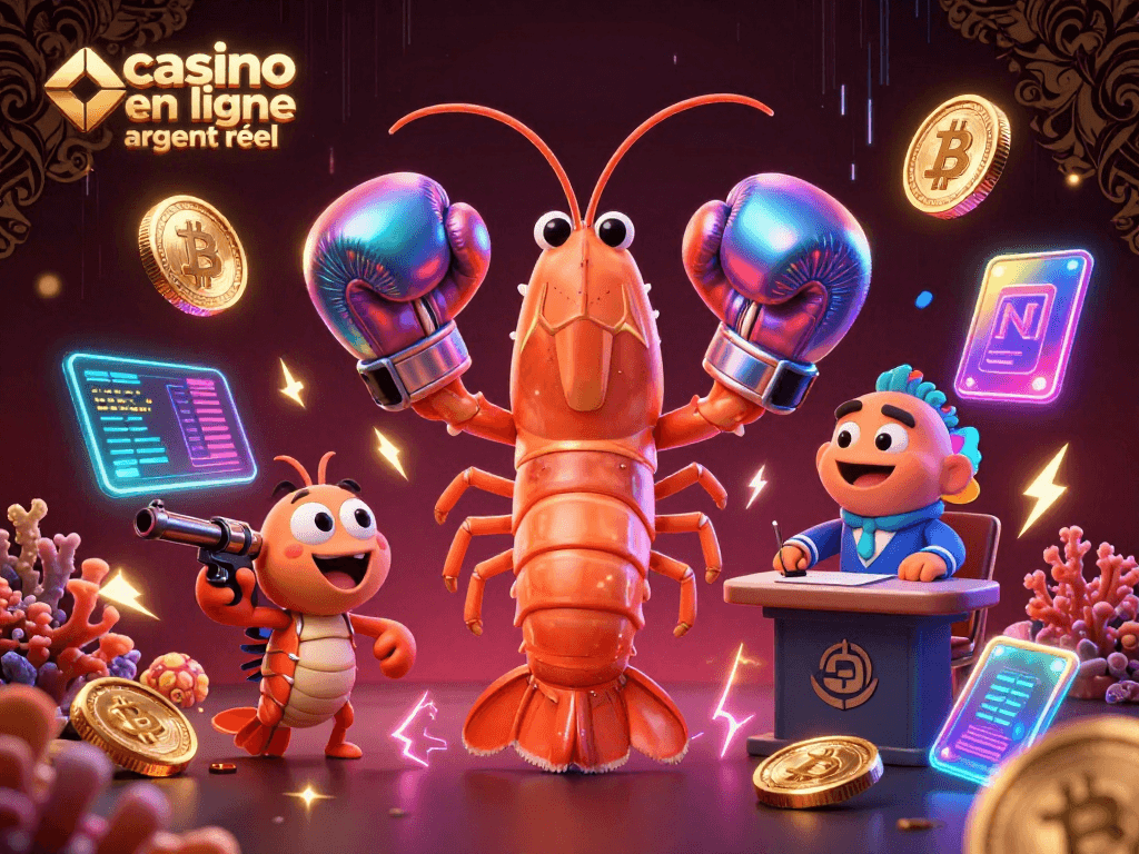 Gagnez avec casino en ligne argent réel grâce à notre illustration dynamique et colorée des jeux numériques.