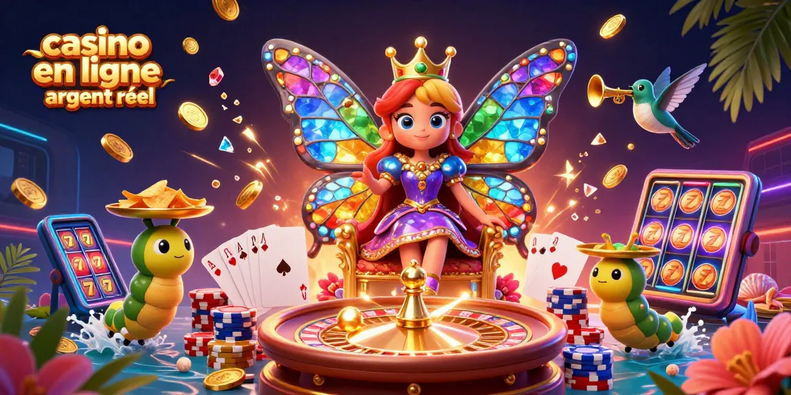 Découvrez la magie des jeux chez casino en ligne argent réel avec des personnages colorés et des éléments de casino éclatants.