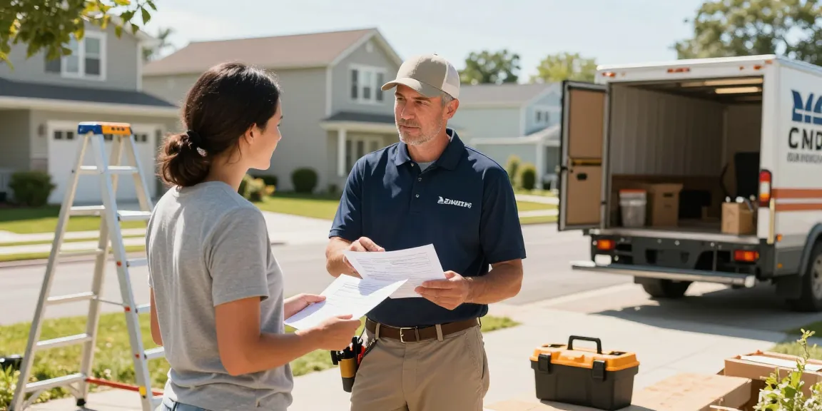 Contractor lead generation strategies in action, showcasing a professional contractor engaging with a homeowner at a job site.