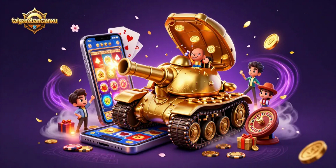 Engage with taigamebancaanxu's vibrant casino world in this detailed 3D illustration.