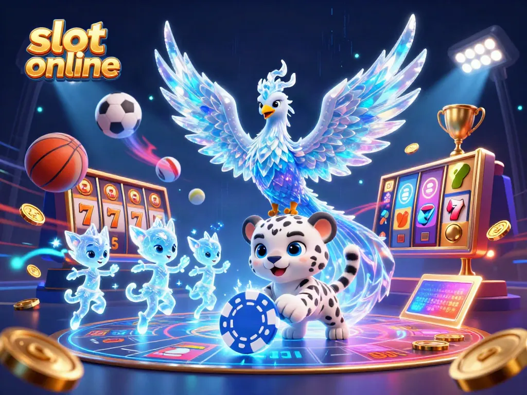 Engage in slot online with an ice phoenix, snow leopard cub, and ice sprites bursting with energy!