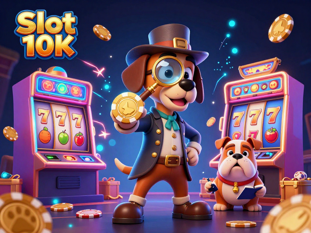 Spin to win with Slot 10K as the detective duo uncovers hidden treasures in a vibrant casino!