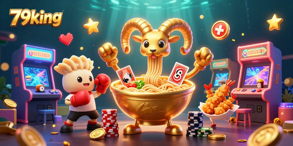 Experience fun gaming action with 79king's vibrant casino characters in a lively 3D scene.