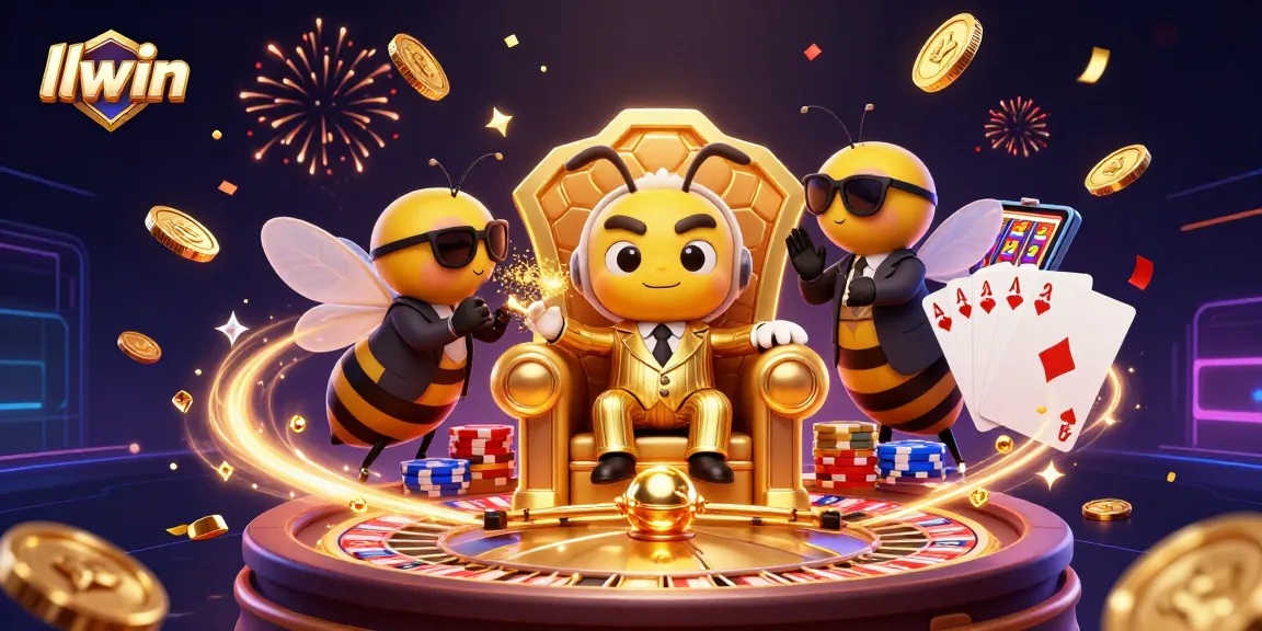 Games come alive at llwin with thrilling casino action in a vibrant 3D illustrated scene.