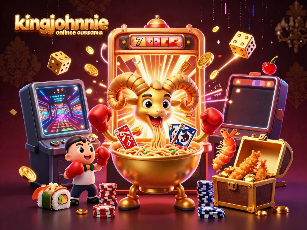 Experience the excitement of kingjohnnie online casino australia with unique game characters celebrating a jackpot.