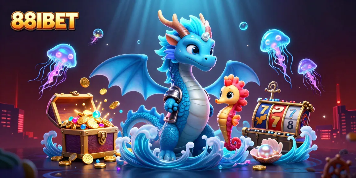 Experience thrilling games with 88IBET in an ultra-detailed 3D casino scene featuring animated characters.