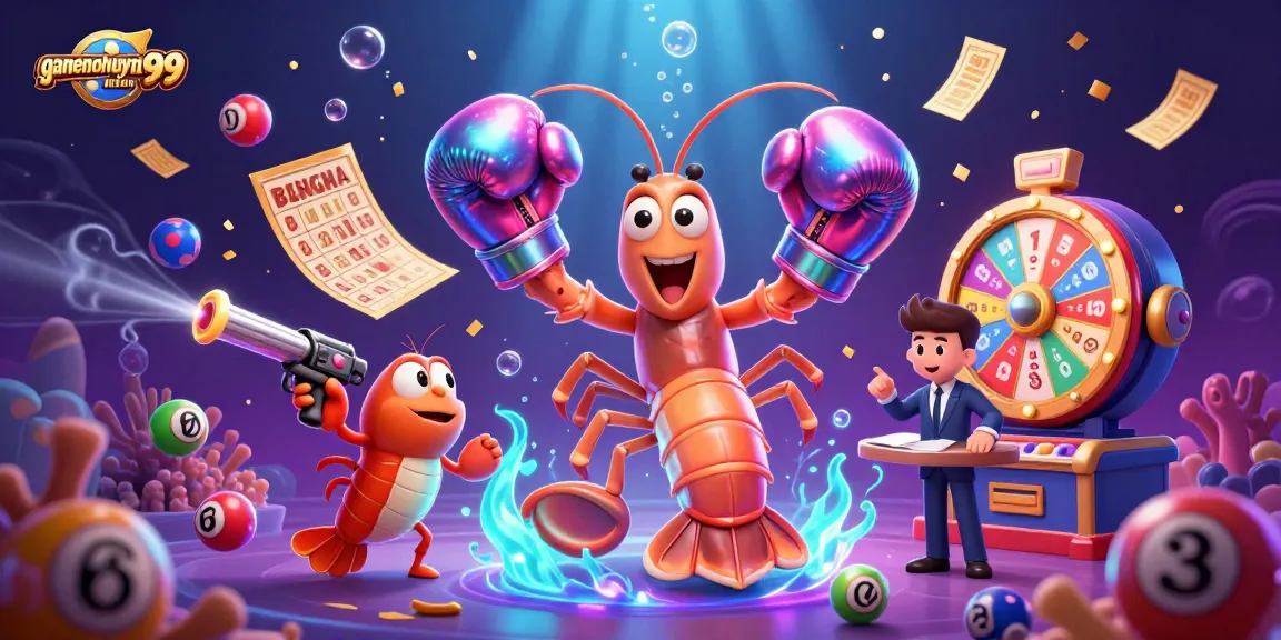Join gamenohuuytin99 in an action-packed lottery scene featuring vibrant characters, dynamic elements, and exciting casino thrills.