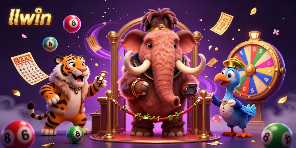 Experience exciting gaming action at llwin with vibrant 3D casino characters and elements.