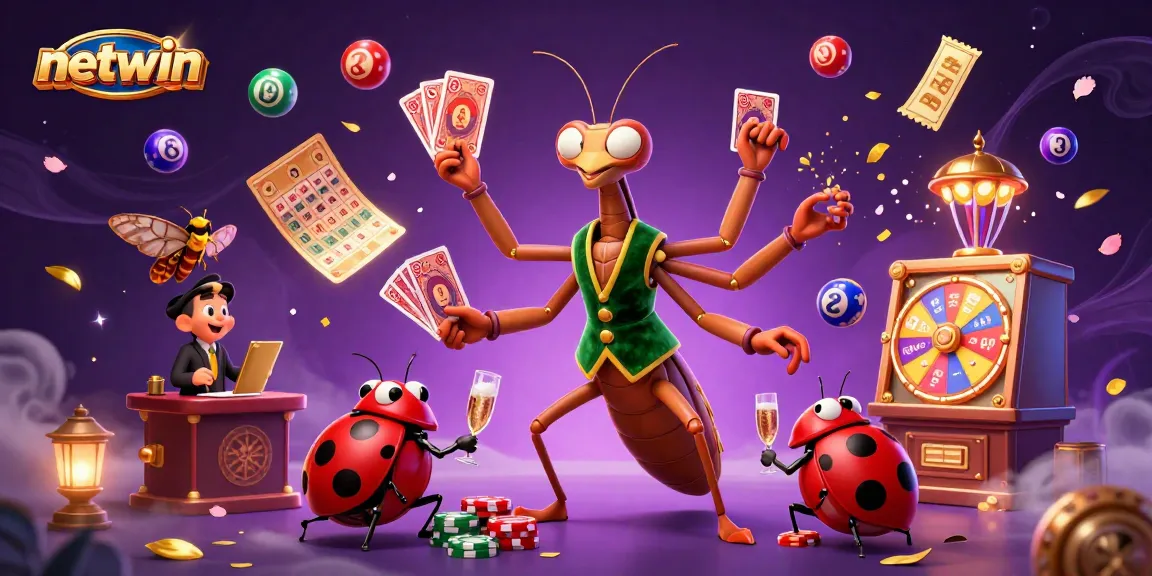 Experience vibrant gaming fun with netwin's colorful characters and dynamic casino elements.