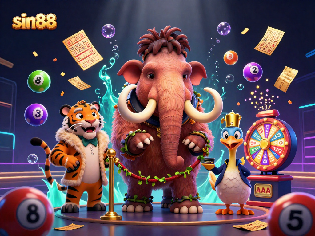 Explore sin88's vibrant casino experience with a woolly mammoth bouncer, saber-tooth VIP, and dodo doorman.