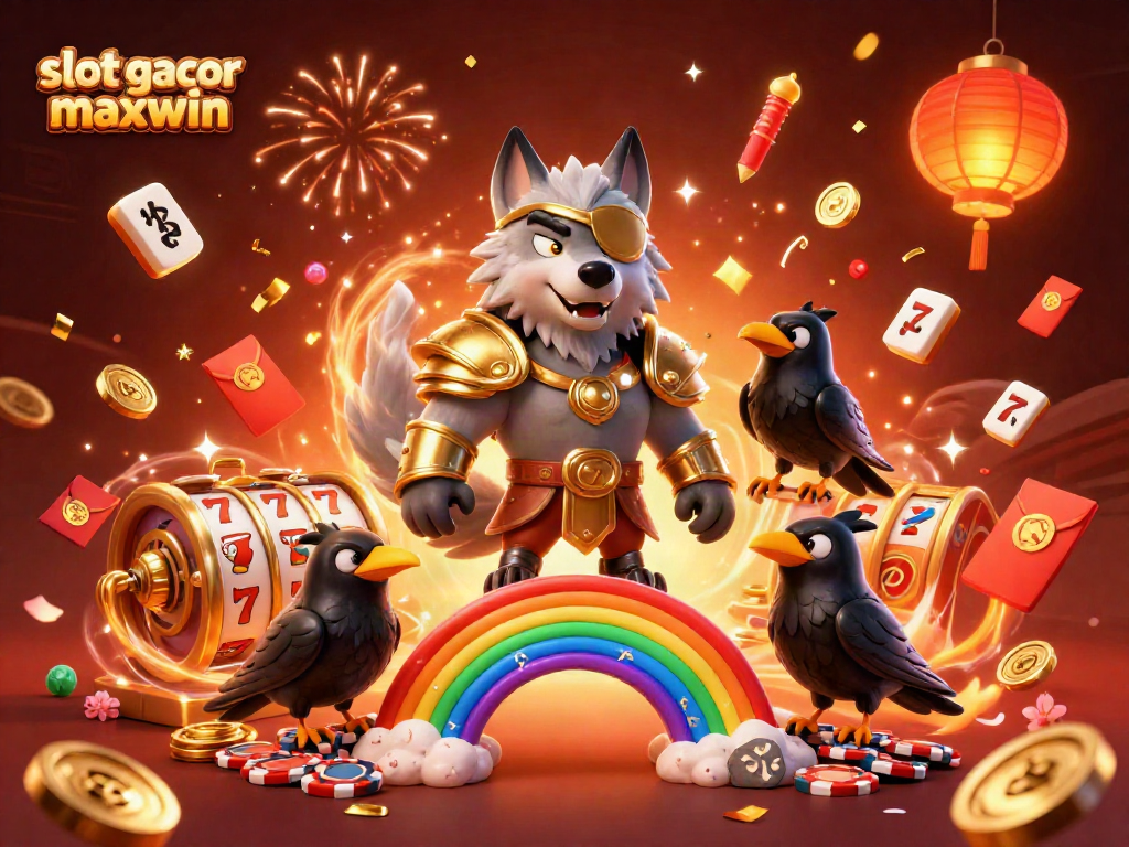 Spin and win big with slot gacor maxwin featuring Odin and magical symbols in a vibrant casino scene.