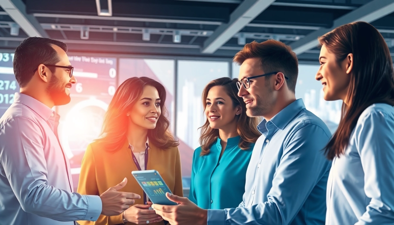 Ai agents collaborating with users in a modern workspace environment.