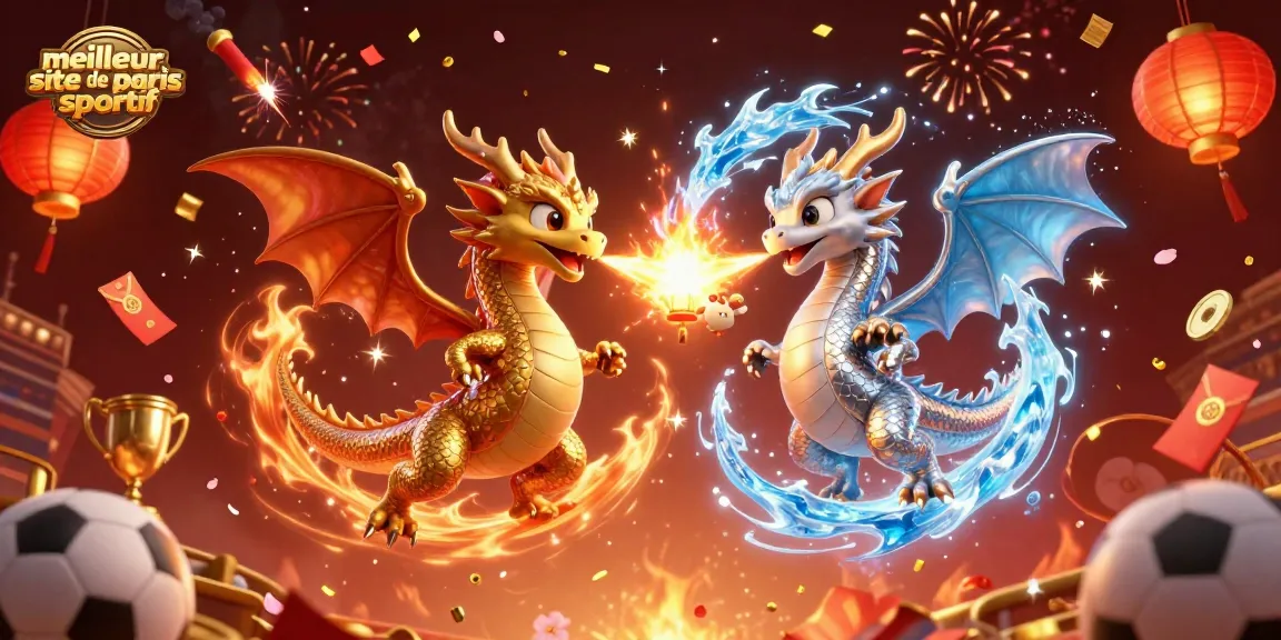 Découvrez le meilleur site de paris sportif avec des dragons en vol, symbolisant le jeu dynamique.