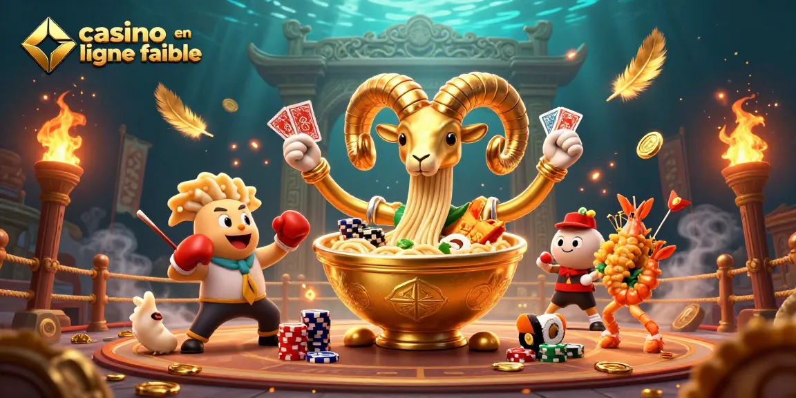 Carton illustrant le casino en ligne fiable avec des personnages amusants et un décor dynamique.
