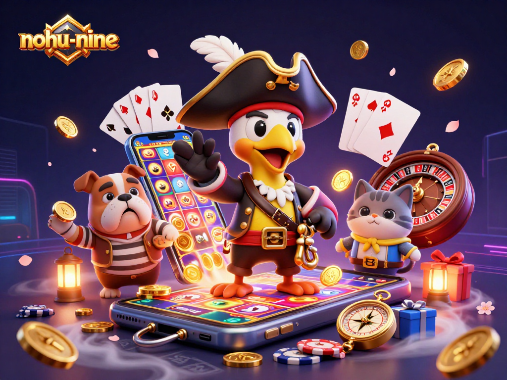 Experience thrilling gameplay with nohu-nine's vibrant casino scene, featuring interactive slot and card games.