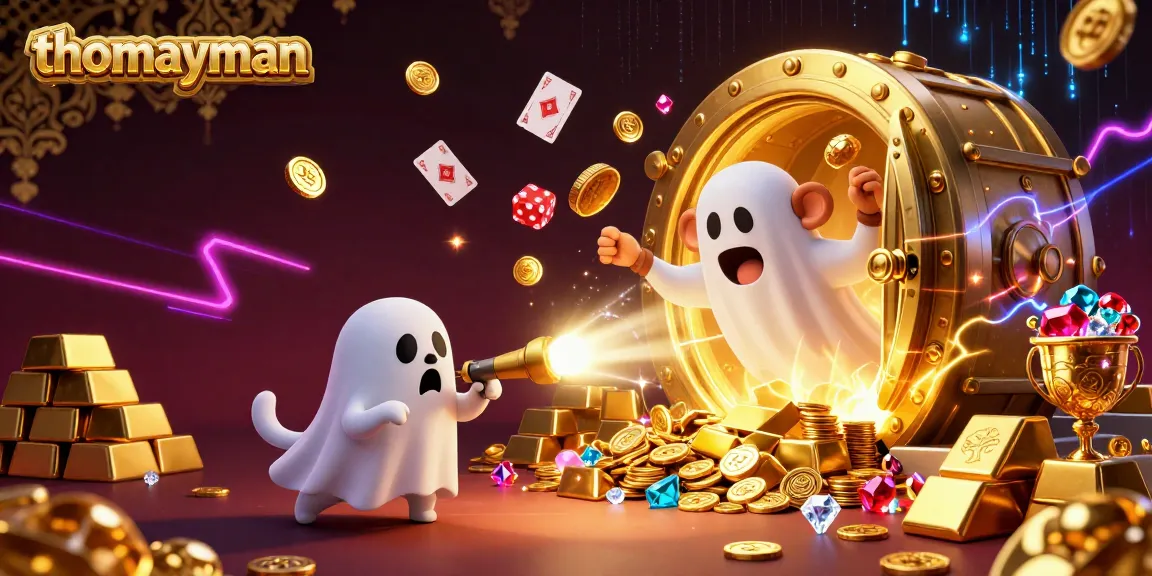 Engage in thrilling gameplay with thomayman as you chase treasures in a vibrant casino setting.