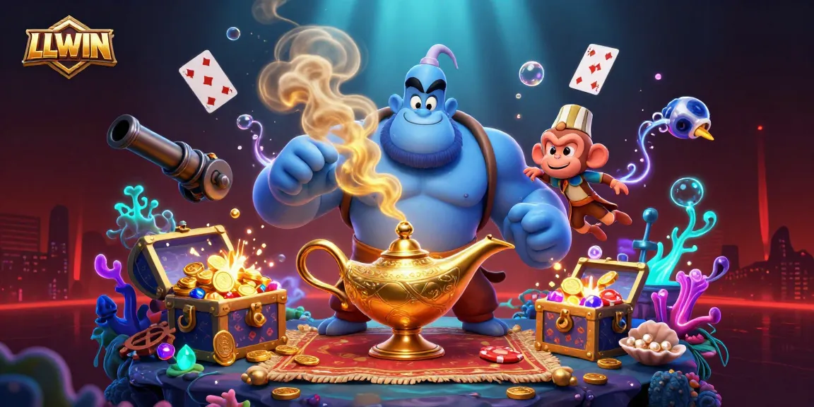 Experience winning excitement at LLWIN in a vibrant underwater casino scene.