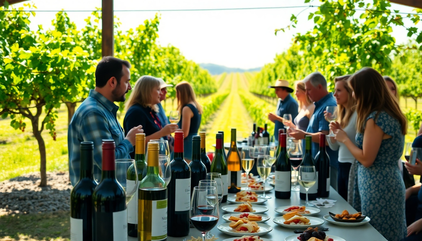 Experience clarksburg wine events featuring guests enjoying wine tastings amidst scenic vineyards.