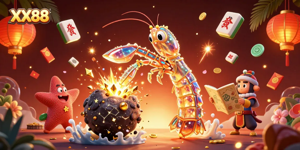 Win big at XX88 with a vibrant 3D casino scene featuring a galactic samurai and treasures.