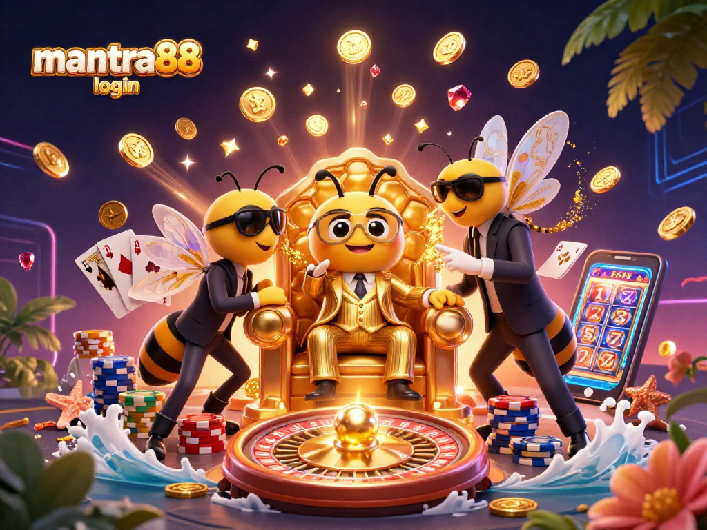 Spin the fortune at mantra88 login with vibrant 3D casino characters and dynamic game elements.
