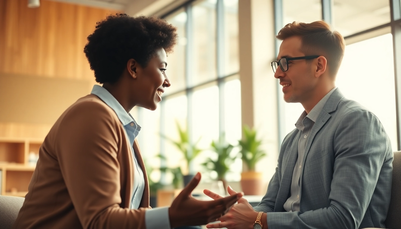 Engaged individuals in a career coaching session showcasing collaboration and insight.
