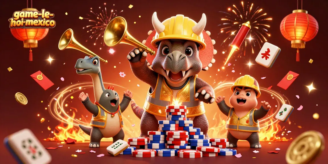 Join the celebration in the game-le-hoi-mexico, where vibrant characters and golden poker chips bring excitement to gameplay.