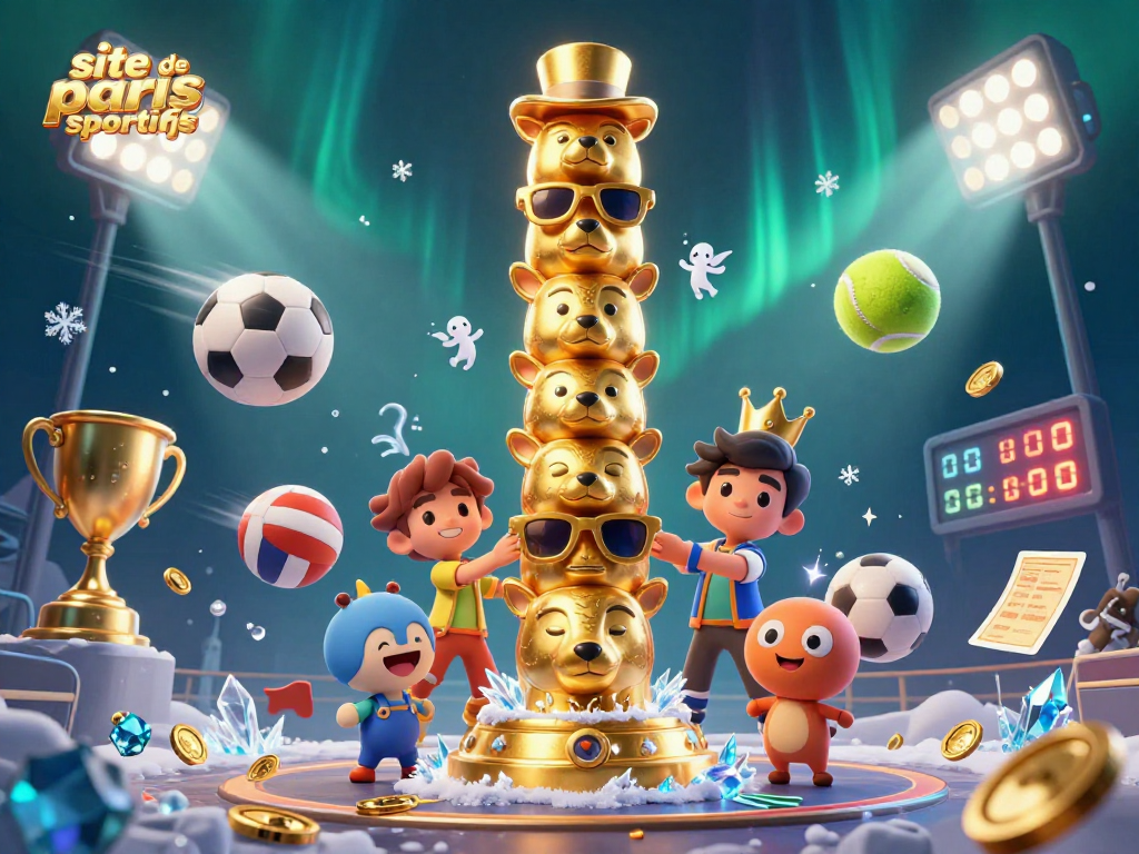 Pariez intelligemment sur les meilleurs sites de paris sportifs avec des éléments dynamiques et des trophées en arrière-plan.