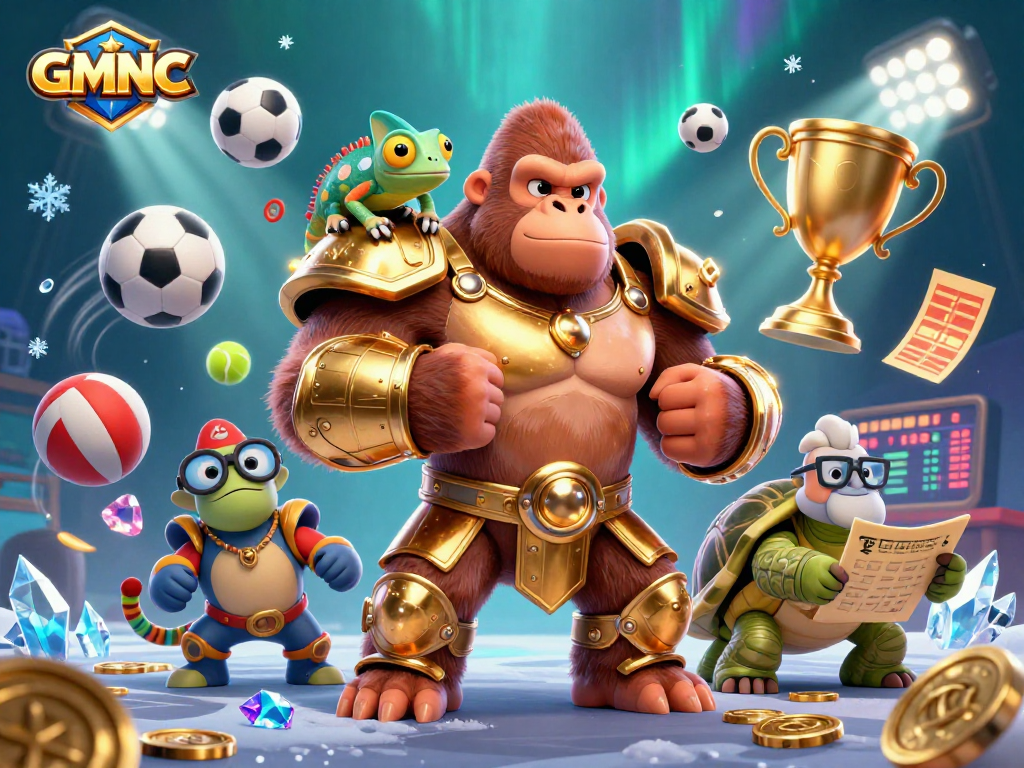 Engage with GMNC in a captivating 3D casino scene featuring thrilling sports betting elements.