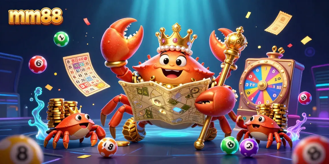 Engage with mm88's thrilling gaming experience featuring vibrant lottery activities in a rich 3D scene.