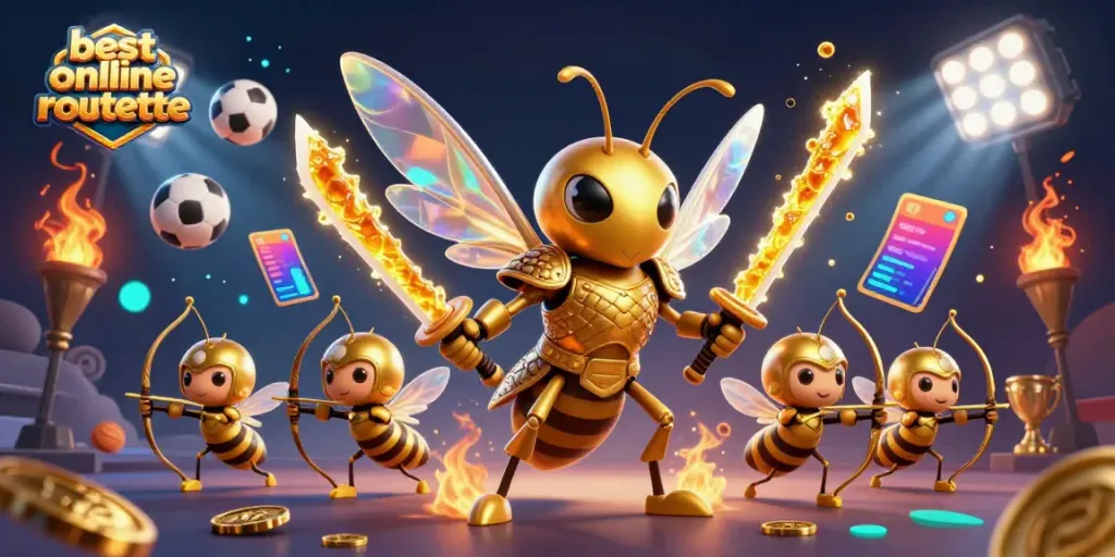 Experience the best online roulette action with dynamic characters and vibrant casino elements.