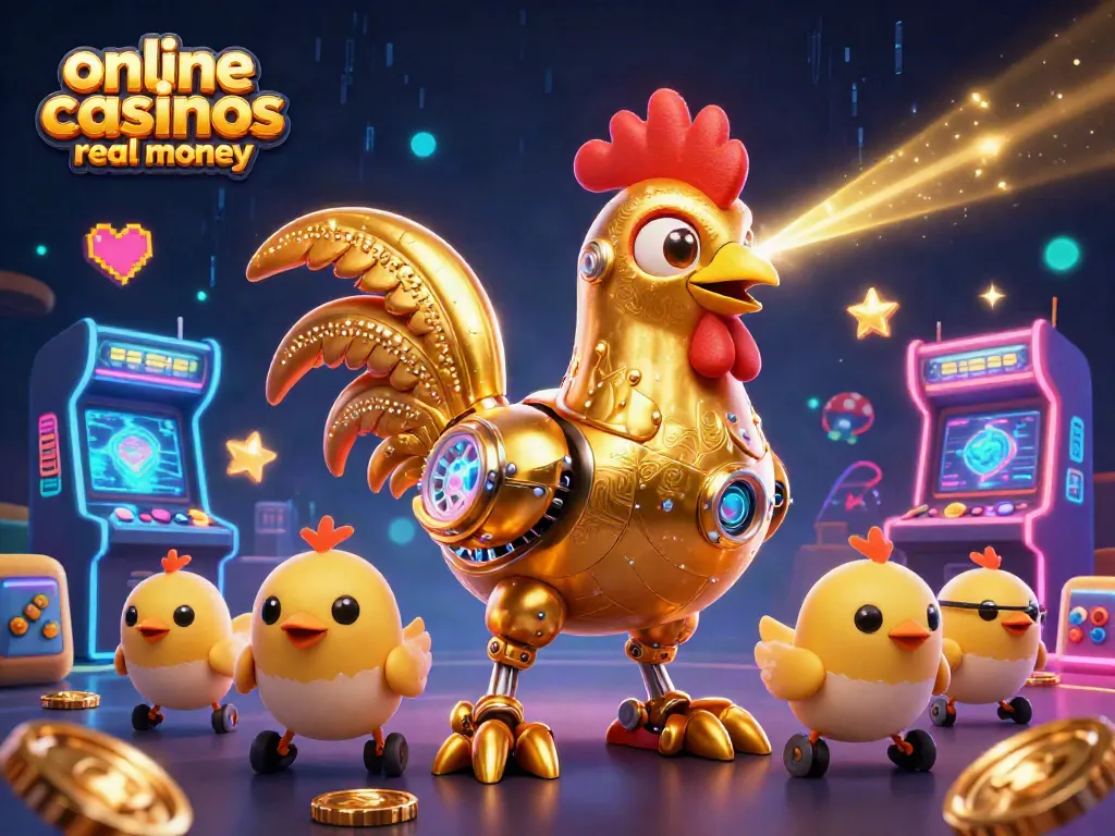 Experience the excitement of online casinos real money with engaging 3D characters and casino elements.