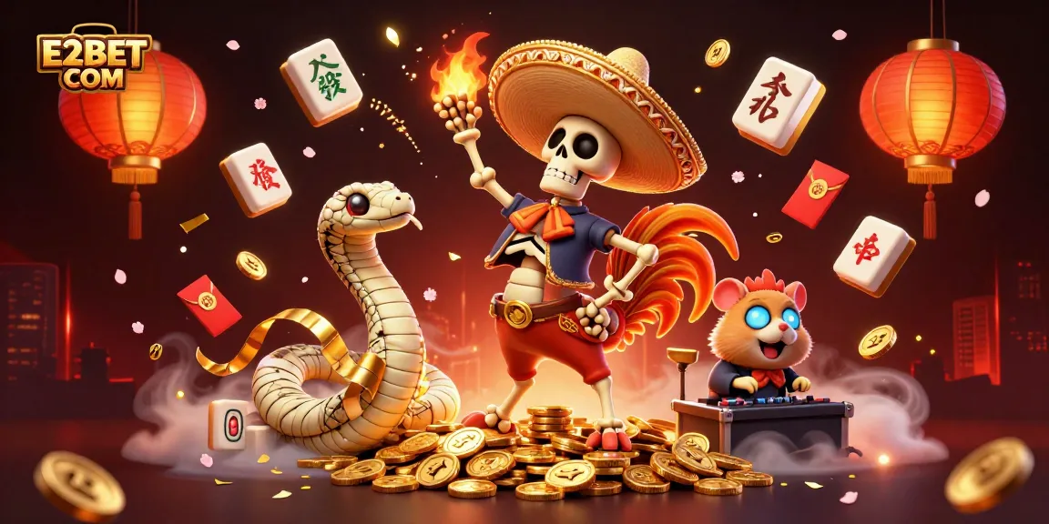 Experience thrilling gameplay at E2BET COM with vibrant characters and exciting casino elements.