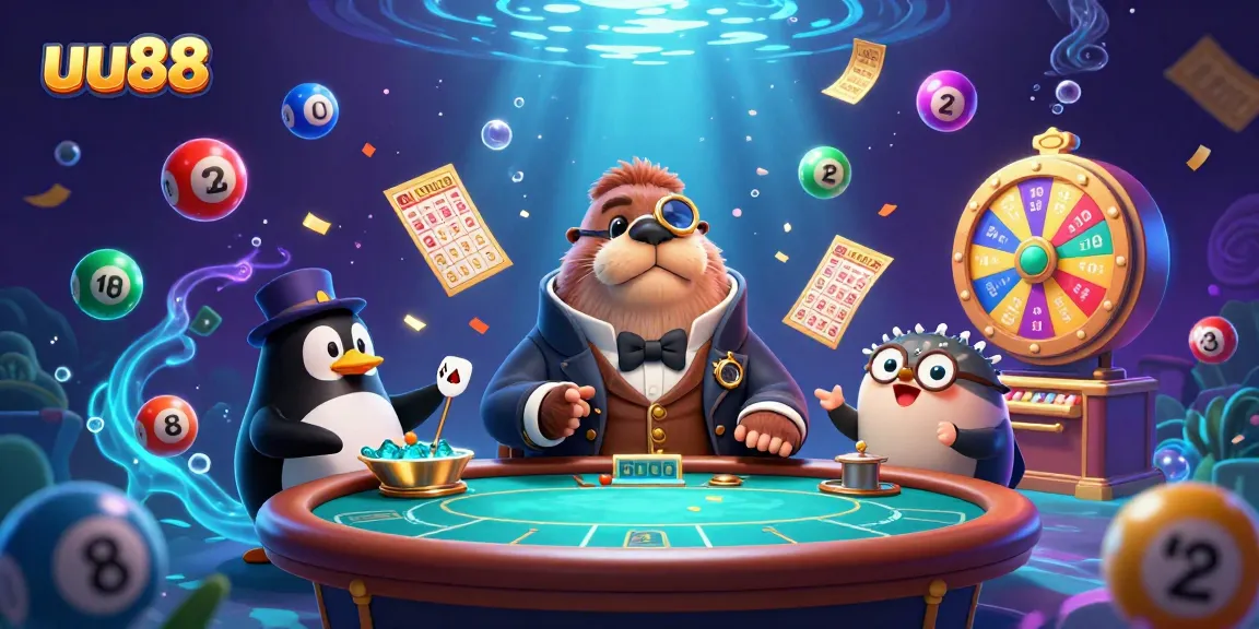 Engage in thrilling bets at uu88 with a jolly walrus, penguin dealer, and a bluffing pufferfish!