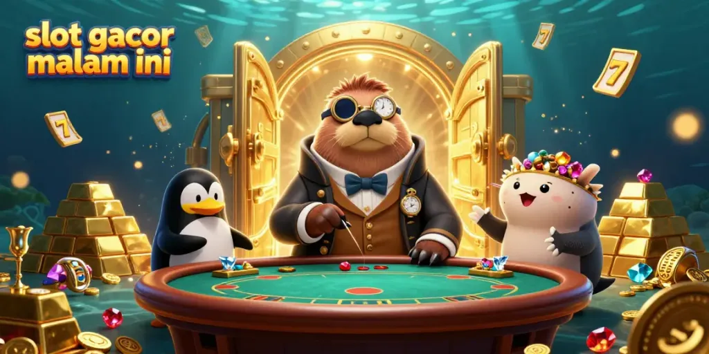 Menangkan slot gacor malam ini dengan karakter lucu di meja poker bawah laut.