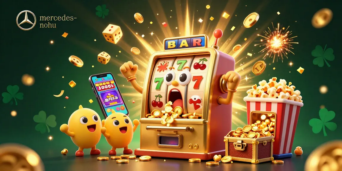 Win big with the mercedes-nohu slot machine as coins explode in a vibrant casino scene.