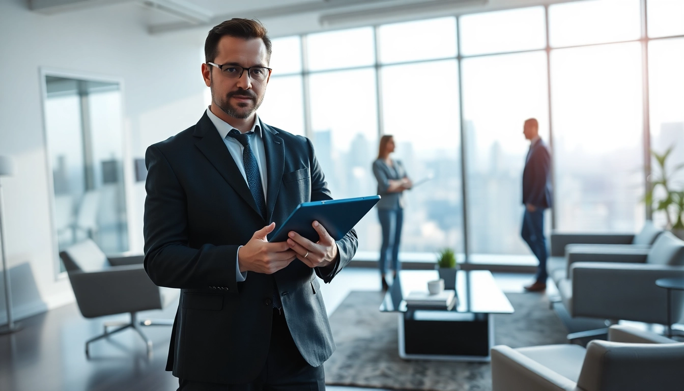 Management consulting services sacramento showcased with a professional in a modern office.