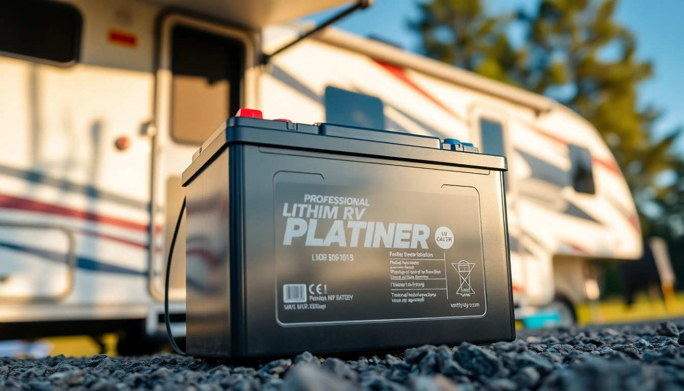 Showcasing lithium RV batteries, highlighting their design and modern applications in outdoor settings.