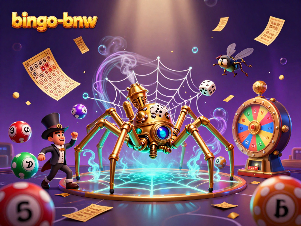 Engage with bingo-bnw's vibrant 3D illustration showcasing exciting lottery elements and jackpot thrills.