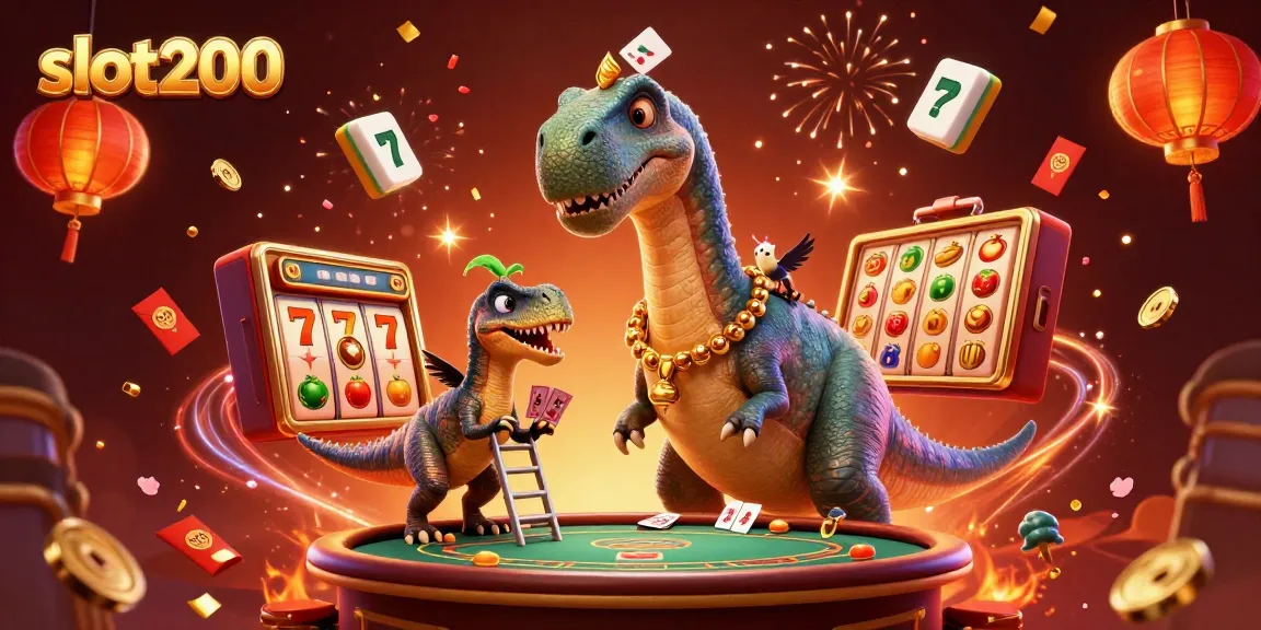 Experience high-energy slot200 gaming with vibrant characters and casino visuals in this dynamic 3D illustration.