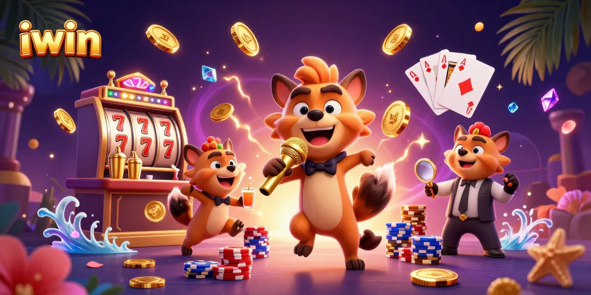Experience the vibrant energy of iwin with hyenas creating fun in a casino club