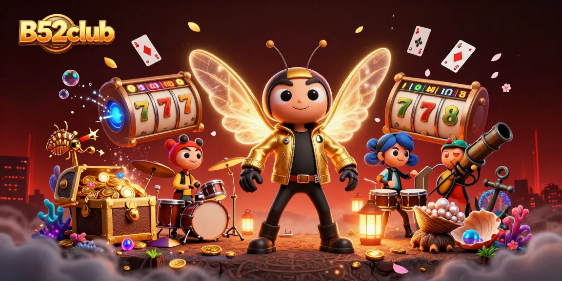 Experience thrilling gameplay at B52club with a rock star theme and interactive casino elements.