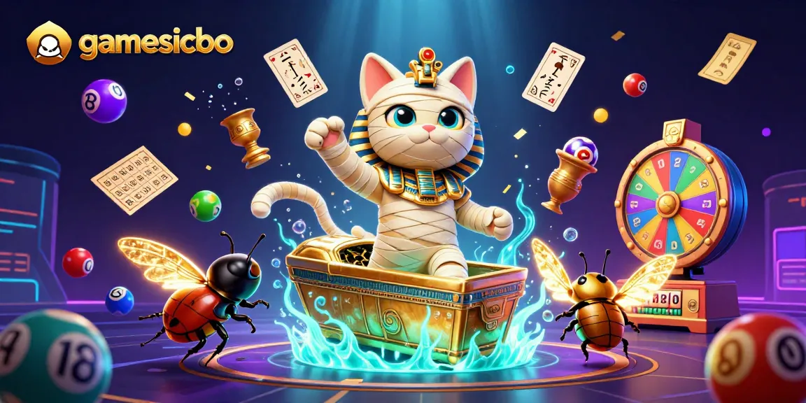 Join the action with gamesicbo as the Egyptian mummy cat uncovers treasures in an exciting pyramid casino!