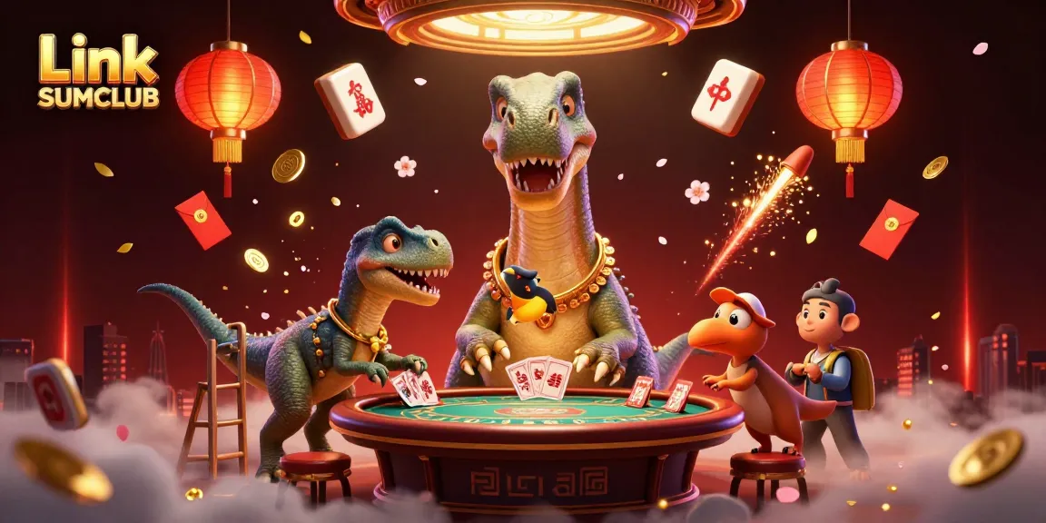 Experience exciting casino gameplay with Link SUMCLUB featuring dynamic characters, vibrant elements, and a lively atmosphere.